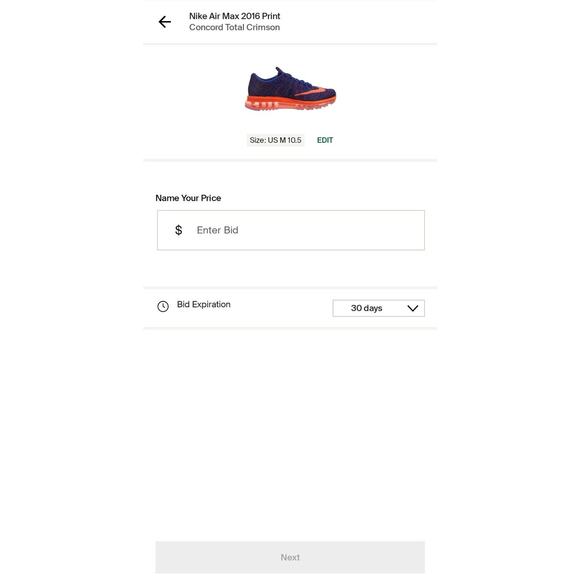 Size 10.5M | 12W - Nike Air Max 2016 Print Concord Total Crimson - 818135-402 - Picture 10 of 10